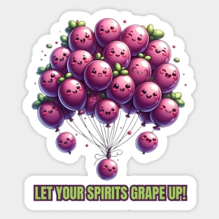 Bunch of Grapes Balloons Artwork Sticker